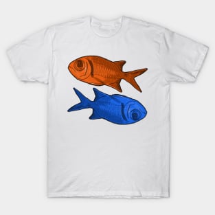 Fish Orange Blue T-Shirt